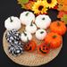 Simulation Model Fake Foam Material Yellow White Pumpkin Halloween Props Bouquet Decoration DIY_maomaolike.com