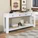 Console Table/Sofa Table With Storage Drawers And Bottom Shelf For Entryway Hallway_maomaolike.com