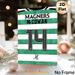 Football Jersey No.14 Painting Poster, Vibrant Green & White Striped Sports Jersey Poster, Collectible Signed Sports-themed Decor For Game Rooms And_maomaolike.com