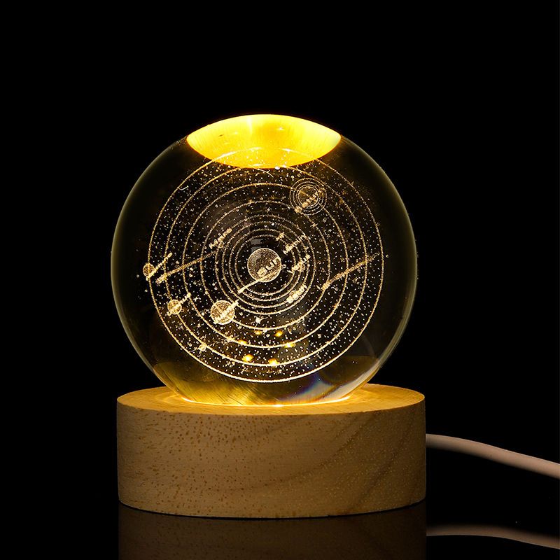 Starry Sky Galaxy Crystal Ball Ornament Bedroom Sleep Table Lamp Bedside Atmosphere Night Light Children's Birthday Gift_maomaolike.com