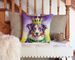 Australian Shepherd King Of Mardi Gras Throw Pillow Machine Washable, Indoor Outdoor Decorative Pillow For Couch, Bed Or Patio, 14Hx14W_maomaolike.com