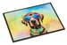 Chocolate Labrador Hippie Dawg Doormat Front Door Mat Indoor Outdoor Rugs For Entryway, Non Slip Washable Low Pile, 24H X 36W_maomaolike.com