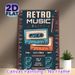 Retro 80s Music Party Painting Poster, Vibrant Vintage-style Poster, Featuring Cassettes, Microphone And Speakers, Nostalgic Music-themed Decor For_maomaolike.com