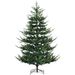 7.5 Ft Artificial Christmas Tree, Pine Hinged Xmas Tree With 1218 Realistic Branches, Steel Base, Auto Open, Green_maomaolike.com