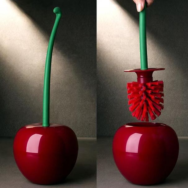 Cherry Plastic Long Handle Toilet Brush Set Bathroom No Dead Angle Cleaning Artifact Cross-border Hot Sale_maomaolike.com