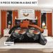 9 Piece Soft All-Season Washed Microfiber Cover Set , Queen/King/Calking Bedding Set With Pillowcases,Bedspread Print Curtains & Solid Curtains,Print, Moisture-Wicking, Soft ,Cooling, Easy Care_maomaolike.com
