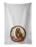 Afghan Hound And Flowers Kitchen Towel Set Of 2 White Dish Towels Decorative Bathroom Hand Towel For Hand, Face, Hair, Yoga, Tea, Dishcloth, 19 X 28", White_maomaolike.com