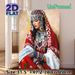 Ethnic Traditional Lady Painting Poster, Vibrant Textured Oil Painting Style Poster, Cultural Artistic Piece With Elaborate Traditional Jewelry_maomaolike.com