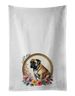 Mastiff And Flowers Kitchen Towel Set Of 2 White Dish Towels Decorative Bathroom Hand Towel For Hand, Face, Hair, Yoga, Tea, Dishcloth, 19 X 28", White_maomaolike.com