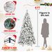 8ft PVC/Hard Needle Mixed Flocked Tree_maomaolike.com