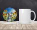 Whippet In Sunflowers Large Sandstone Coasters Pack Of 4 Absorbent Round Coasters Decor Gifts For Men Or Women, 4 In, Multicolor_maomaolike.com