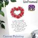 French Bible Verse Rose Wreath Painting Poster, Soft Watercolor Red Rose Wreath With Elegant Script Verse Poster, Inspirational Religious Decor Ideal_maomaolike.com