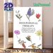 Occupational Therapy Painting Poster, Soft-toned Hand-drawn Floral Poster, Inspirational Message To Support Meaningful Daily Activities, Suitable For_maomaolike.com
