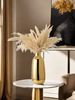 Modern Minimalist Creative Gold-plated Ceramic Vase, Living Room Desktop Flower Arrangement Vase, Room Decoration Ornament_maomaolike.com