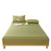 Organic Washed Linen Fitted Sheet - Breathable Mattress Protector For Single/Double Bed 1PC_maomaolike.com