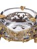 French Crystal Inlaid European American Pure Copper Ashtray, High-end Home Decoration, Tea Table, Office Decoration_maomaolike.com
