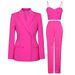 Women's clothing new high-quality casual temperament commuting fashion OL professional women's suit bra pants suit_maomaolike.com