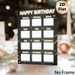 Birthday Tracker Painting Poster, Chalkboard-style Glowing Text Monthly Blank Grid Poster, Functional Decor To Record Monthly Birthdays Suitable For_maomaolike.com