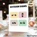 Division Signs Math Educational Painting Poster, Pastel-colored Minimalist Poster, Clear Division Symbols Display To Aid Math Notation Learning_maomaolike.com