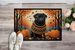 Black Pug Fall Doormat Front Door Mat Indoor Outdoor Rugs For Entryway, Non Slip Washable Low Pile, 24H X 36W_maomaolike.com