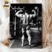 Bodybuilding Themed Painting Poster, Monochrome Realistic Muscular Back Display Poster, Motivational Fitness Decor Suitable For Gym, Home Workout_maomaolike.com