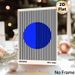 Bauhaus Geometric Painting Poster, Minimalist Bold Blue Circle & Vertical Stripes Abstract Poster, Sleek Modern Decor Piece For Living Room, Office_maomaolike.com