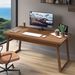 Home Office Executive Desk: 55 Inches Wooden Computer Desk With Drawer, Mid-Century Modern Study Writing Table_maomaolike.com