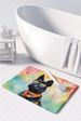 Scottish Terrier Hippie Dawg Memory Foam Kitchen Mat Machine Washable Anti-Fatigue Mat Cushion Comfort Bath Mat Or Kitchen Rug_maomaolike.com