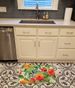 Connecticut Mountain Laurels In Watercolor Memory Foam Kitchen Mat Machine Washable Anti-Fatigue Mat Cushion Comfort Bath Mat Or Kitchen Rug_maomaolike.com