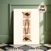 Abstract Dancer Painting Poster, Minimalist Abstract Split Figure With Orange Wavy & Striped Patterns Poster, Unique Artistic Decor Ideal For Living_maomaolike.com