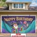 Wizard Birthday Party Banner - 2D Flat Polyester Backdrop, Wall Hanging Photo Props, Party Decor_maomaolike.com
