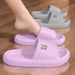 Summer Fashion Shoes Comfortable Slippers For Men Home Flat Sandals Flip Flops Couples Bathroom Indoor Slides_maomaolike.com