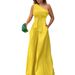 Women's Clothing Fashion 2023 Summer Slant Collar Single Side Lace Irregular Off Shoulder High Waist Pocket Wide Leg Pants Casual Jumpsuit_maomaolike.com