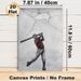 Baseball Themed Painting Poster, Vintage Monochrome With Red Accent Poster, Creative Design Of Boy Swinging Bat To Crack Wall, Ideal For Game Room_maomaolike.com