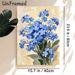 Blue Forget-me-not Floral Painting Poster, Textured Impasto-style Blue Blooms Poster, Delicate Natural Charm Ideal For Living Room, Bedroom Wall Decor_maomaolike.com