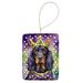 Gordon Setter King Of Mardi Gras Porcelain Ornament Christmas Tree Hanging Decorations For Home Christmas Holiday, Rectangle, Gift, Multicolor_maomaolike.com