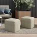 Zelma Square Woven Pouf For Indoor And Outdoor Use - Cream And Natural_maomaolike.com