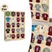 Classic Football Jerseys Painting Poster, Vintage-style Retro Football Players' Jerseys Collage Poster, Nostalgic Sports-themed Decor Ideal For Living_maomaolike.com