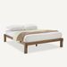 Solid Wood Adjustable Bed, Queen Size Japanese Joinery Bed With Head Elevation, 1200 Lbs Capacity, Rustic & Mid-Century Modern Design, Rubberwood Platform Bed, Easy Assembly, Walnut_maomaolike.com