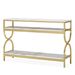 3-Tier Console Table, Sofa Table With Storage Shelves_maomaolike.com
