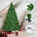 8FT, 6FT, 4FT Pre-Lit Pencil Christmas Trees, 3-set Slim Artificial Christmas Tree With Snow Flocking, Xmas Holiday Decoration Tree, 1455 Branch Tips, 520 LED Lights, 11 Lighting Modes_maomaolike.com