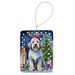 Old English Sheepdog Christmas Reindeer Porcelain Ornament Christmas Tree Hanging Decorations For Home Christmas Holiday, Rectangle, Gift, Multicolor_maomaolike.com
