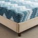 Wavy Stripe Geometric Bedding 3D Printed Polyester Fitted Sheet Set Duvet Cover_maomaolike.com