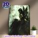 Dark Forest Fairy Painting Poster, Mysterious Misty Dark-toned Poster, Ethereal Winged Fairy With Butterfly Design, Ideal For Adding A Whimsical Touch_maomaolike.com