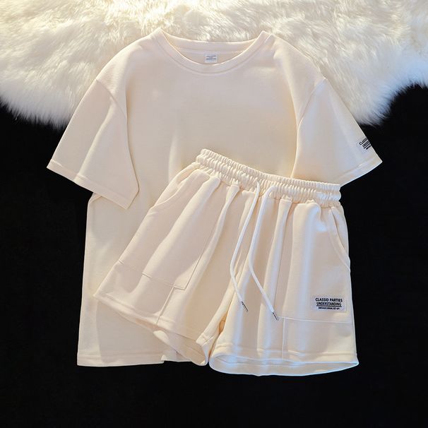 Women's Clothing short sleeves casual sports summer loose two piece suit fashion_maomaolike.com