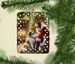 Great Pyrenees And Santa Claus Porcelain Ornament Christmas Tree Hanging Decorations For Home Christmas Holiday, Rectangle, Gift, Multicolor_maomaolike.com