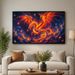 Art Dragon Painting Mythical Creature Print Poster For Living Room Bedroom Office Wall Hanging Display 40x60cm Framed_maomaolike.com