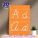 Alphabet Letter A Painting Poster, Vibrant Orange Background With White Letter & Heart Accents Poster, Clear Letter Writing Guide Suitable For Study_maomaolike.com