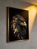 Oil Painting Reproduction, Impressionist-style Eagle, Floral Motif, Home Décor Artwork, Living Room Feature Wall Decoration, Art Exhibition Piece_maomaolike.com