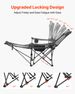 Reclining Camping Chair, 4 Adjustable Positions, Portable Folding Lounger For Adults, Mesh Beach Chair With Headrest & Foot Rest, Supports 220 Lbs, Heavy Duty Camp Chairs For Patio, Gray_maomaolike.com